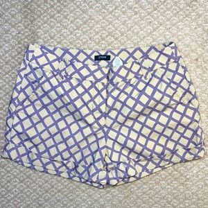 J. Crew purple and beige shorts